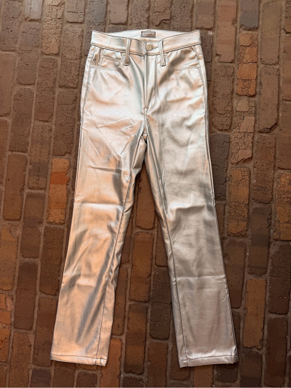 MOTHER Silver Straight-Leg Jeans